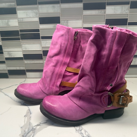 Pink Women's Boots AS 98 Combat Party Boots - Picture 2 of 9